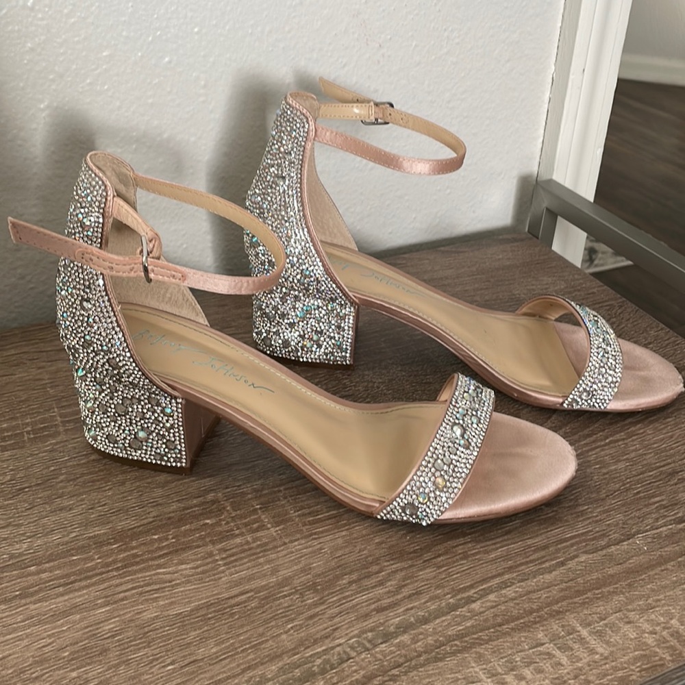 Betsey Johnson Mari Sparkle Block Heel